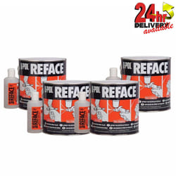 4 x UPOL Reface Polyester Spray Filler 1L Kit With Hardener Upol