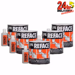 5 x UPOL Reface Polyester Spray Filler 1L Kit With Hardener Upol