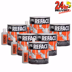 6 x UPOL Reface Polyester Spray Filler 1L Kit With Hardener Upol