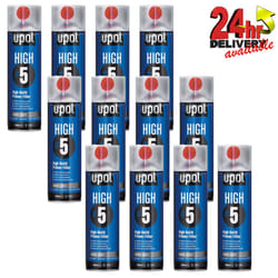 12 X U-Pol HIGH5 1K Ready For Use DARK GREY High Build Primer Paint 450ml UPOL