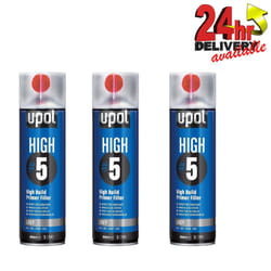 3 X U-Pol HIGH5 1K Ready For Use GREY High Build Primer Paint 450ml UPOL