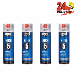 4 X U-Pol HIGH5 1K Ready For Use GREY High Build Primer Paint 450ml UPOL