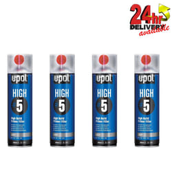 4 X U-Pol HIGH5 1K Ready For Use GREY High Build Primer Paint 450ml UPOL