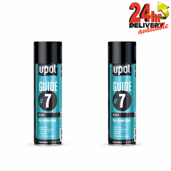 2 x U-Pol Guide #7 Dry Powder Coat 450ml Aerosol - Wet Filler Paint Defect UPOL