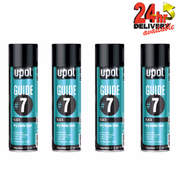 4 x U-Pol Guide #7 Dry Powder Coat 450ml Aerosol - Wet Filler Paint Defect UPOL