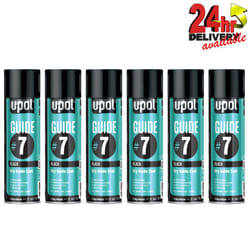 6 x U-Pol Guide #7 Dry Powder Coat 450ml Aerosol - Wet Filler Paint Defect UPOL