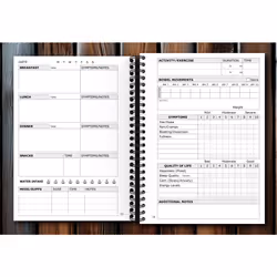 Food Diary for IBS - Track How Your Diet Affects Your Symptoms, for Irritable Bowel Syndrome Sufferers. A5 Spiral Bound, Made in UK