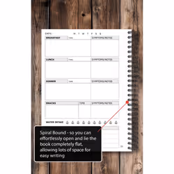 Food Diary for IBS - Track How Your Diet Affects Your Symptoms, for Irritable Bowel Syndrome Sufferers. A5 Spiral Bound, Made in UK