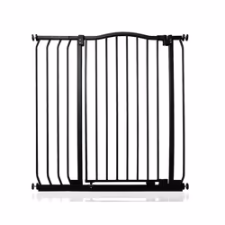Safetots Extra Tall Curved Top Gate - Matt Black, 89cm - 98cm