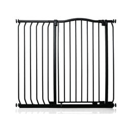 Safetots Extra Tall Curved Top Gate - Matt Black, 98cm - 107cm