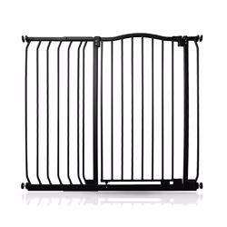 Safetots Extra Tall Curved Top Gate - Matt Black, 107cm - 116cm