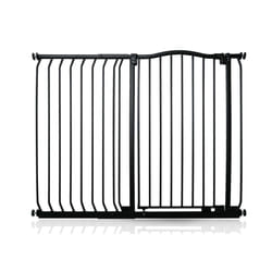 Safetots Extra Tall Curved Top Gate - Matt Black, 116cm - 125cm