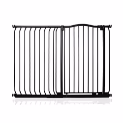 Safetots Extra Tall Curved Top Gate - Matt Black, 125cm - 134cm