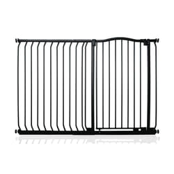 Safetots Extra Tall Curved Top Gate - Matt Black, 134cm - 143cm