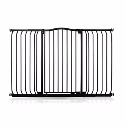 Safetots Extra Tall Curved Top Gate - Matt Black, 143cm - 152cm