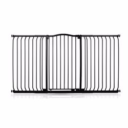 Safetots Extra Tall Curved Top Gate - Matt Black, 170cm - 179cm
