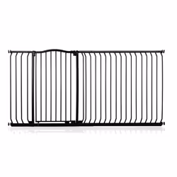 Safetots Extra Tall Curved Top Gate - Matt Black, 189cm - 198cm