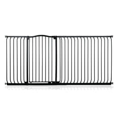 Safetots Extra Tall Curved Top Gate - Matt Black, 198cm - 207cm
