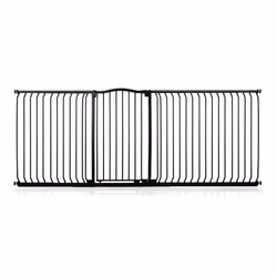 Safetots Extra Tall Curved Top Gate - Matt Black, 234cm - 243cm