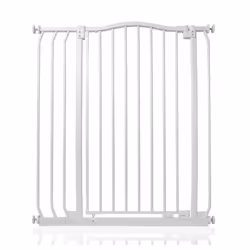 Safetots Extra Tall Curved Top Gate - Matt White, 80cm - 89cm