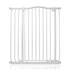 Safetots Extra Tall Curved Top Gate - Matt White, 80cm - 89cm