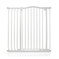 Safetots Extra Tall Curved Top Gate - Matt White, 89cm - 98cm