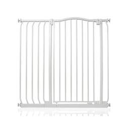 Safetots Extra Tall Curved Top Gate - Matt White, 98cm - 107cm