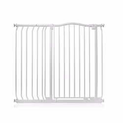 Safetots Extra Tall Curved Top Gate - Matt White, 107cm - 116cm