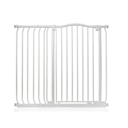 Safetots Extra Tall Curved Top Gate - Matt White, 107cm - 116cm