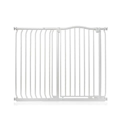 Safetots Extra Tall Curved Top Gate - Matt White, 116cm - 125cm