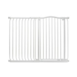 Safetots Extra Tall Curved Top Gate - Matt White, 125cm - 134cm