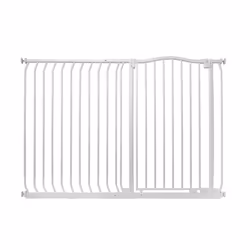 Safetots Extra Tall Curved Top Gate - Matt White, 134cm - 143cm
