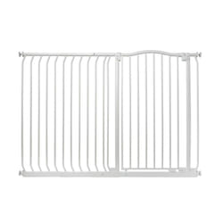 Safetots Extra Tall Curved Top Gate - Matt White, 134cm - 143cm