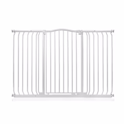 Safetots Extra Tall Curved Top Gate - Matt White, 143cm - 152cm