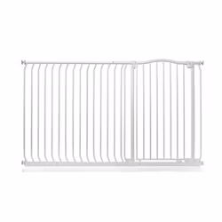 Safetots Extra Tall Curved Top Gate - Matt White, 171cm - 180cm
