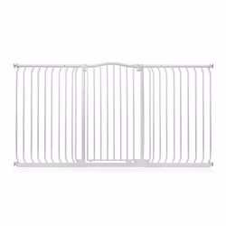 Safetots Extra Tall Curved Top Gate - Matt White, 179cm - 188cm