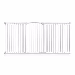 Safetots Extra Tall Curved Top Gate - Matt White, 188cm - 197cm