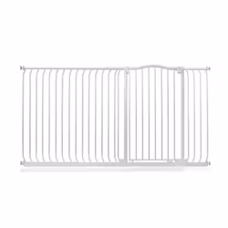 Safetots Extra Tall Curved Top Gate - Matt White, 189cm - 198cm