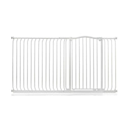 Safetots Extra Tall Curved Top Gate - Matt White, 189cm - 198cm
