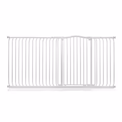 Safetots Extra Tall Curved Top Gate - Matt White, 207cm - 216cm