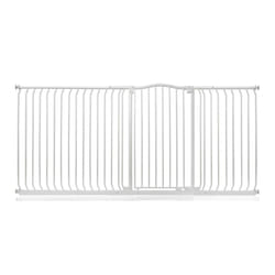 Safetots Extra Tall Curved Top Gate - Matt White, 216cm - 225cm