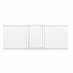 Safetots Extra Tall Curved Top Gate - Matt White, 271cm - 280cm