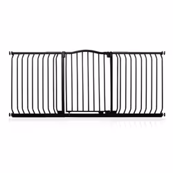 Safetots Curved Top Safety Gate - Matt Black, 179cm - 188cm