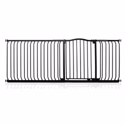 Safetots Curved Top Safety Gate - Matt Black, 207cm - 216cm