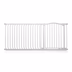 Safetots Curved Top Safety Gate - Matt White, 171cm - 180cm