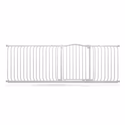 Safetots Curved Top Safety Gate - Matt White, 216cm - 225cm