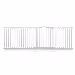 Safetots Curved Top Safety Gate - Matt White, 225cm - 234cm