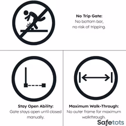 Safetots Eco Screw Fit Baby Gate - 90cm - 100cm, White