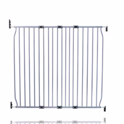Safetots Eco Screw Fit Baby Gate - 110cm - 120cm, Grey
