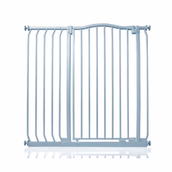 Safetots Extra Tall Curved Top Gate - Matt Grey, 98cm - 107cm
